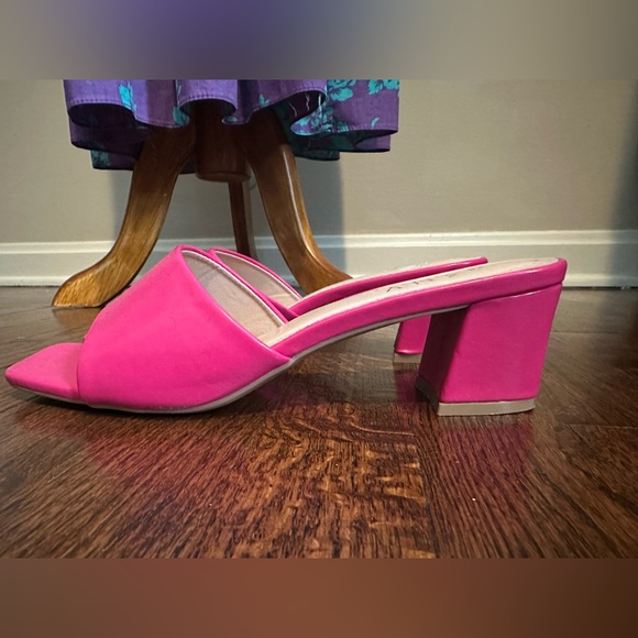 Pink Open Toe Mules - Picture 2 of 11
